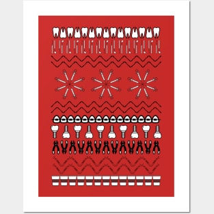 dental xmas christmas sweater jumper Posters and Art